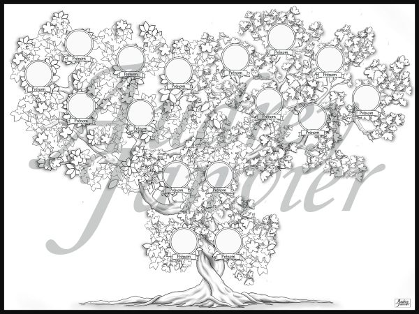 Je réalise votre arbre généalogique sur mesure. Un arbre élégant, original, unique