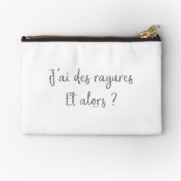 trousse-Collection Zen et Zèbre - j'ai des rayures Et alors ? disponible sur la boutique Redbubble