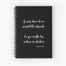 carnet-citation-sensibilité-Collection Zen et Zèbre - j'ai des rayures Et alors ? disponible sur la boutique Redbubble