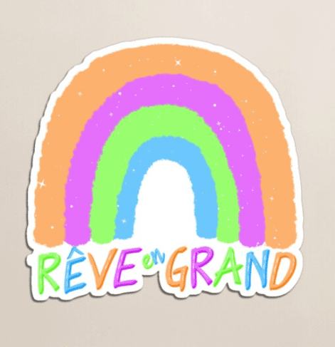 Rêve en grand, affirmation positive pour enfant, pour Grandir Zen, Collection redbubble