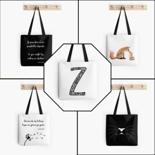 sacs-Collection Zen et Zèbre et bonne nuit mon petit - disponible sur la boutique Redbubble