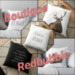 Boutique Redbubble des produits d'Audrey Janvier - Collection Zen et zèbre, Bonne nuit mon petit