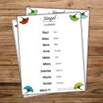 Carte de Vocabulaire des couleurs en wolof - collection Jàngal