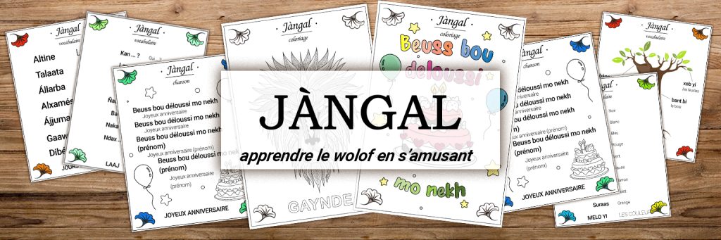 Jàngal, le site pour apprendre le wolof aux enfants en s'amusant,jeux, coloriages, chansons..