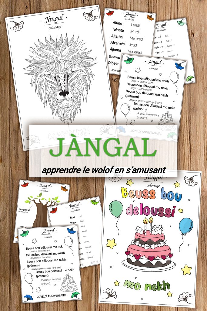 Jàngal, le site pour apprendre le wolof aux enfants en s'amusant,jeux, coloriages, chansons..