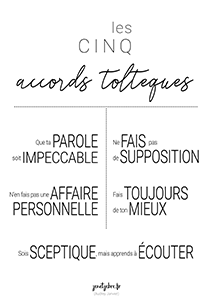 Affiche Les accords toltèques N°3Style MasculinShop sur la boutique Redbbuble