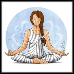 Avatar ZenEtZebre web illustration illustration avatar zen zebre meditation haut potentiel