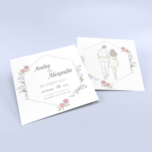 Faire Part de mariage illustré