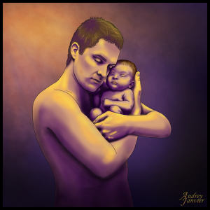Portrait illustré Père et fils 