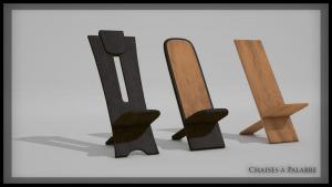 Chaises Africaine Image de Synthèse 3D infographie Audrey Janvier  